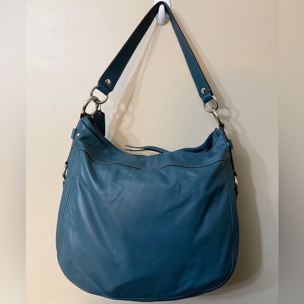 Coach Teal Leather Shoulder Bag# F14706